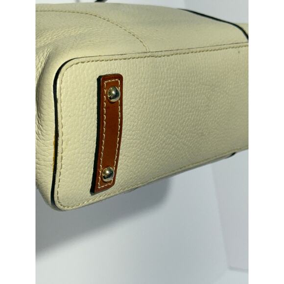 Dooney & Bourke Pebble Leather Small Lexington Tote Bag, Bone Colored - Picture 4 of 14